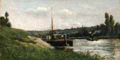 Barge on a River by Charles-François Daubigny