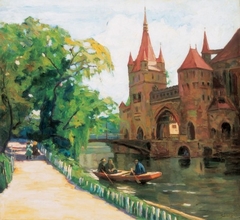 Boating on the Lake of the City Park by Ernő Béli Vörös