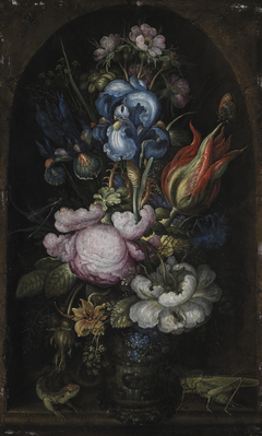 Bouquet of Flowers in a Stone Niche by Roelant Savery