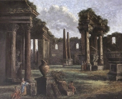 Capriccio of Roman Ruins at Bologna by Pietro Paltronieri