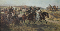 Capture of an armored comrade. Episode from the Swedish war by Wojciech Kossak