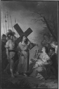 Christus begegnet den weinenden Frauen by Januarius Zick