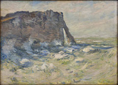 Cliff and Porte d'Aval by Stormy Weather by Claude Monet