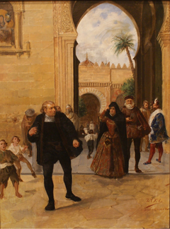 Colón saliendo de la Mezquita by Rafael Romero de Torres