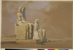 Colossi, Thebes, Egypt by David Roberts