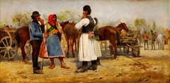 Conversation on the Market by Ágost Egerváry Potemkin