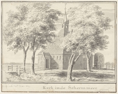 De kerk in de Schermmeer by Cornelis Pronk