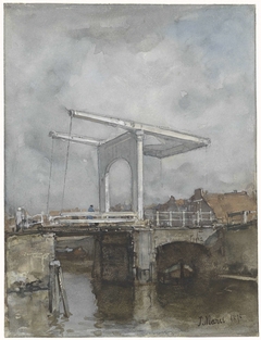 De ophaalbrug by Jacob Maris