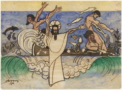 De wonderbare vischvangst by Jan Toorop