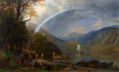 Discovery of the Hudson River by Albert Bierstadt