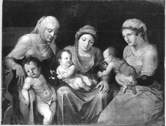 Drei Frauen mit ihren Kindern (Kopie nach) by Frans Floris I