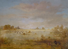 Elk Grazing on an Autumn Prairie by George Catlin