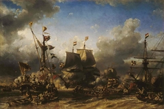 Embarquement de Ruyter et de Witt au Texel by Eugène Isabey