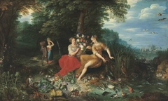 Erde und Wasser und Frans Francken d. J. by Jan Brueghel the Younger