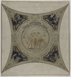 Esquisse pour la galerie Lobau de l'Hôtel de Ville de Paris : Liberté, Egalité, Fraternité by Hector d'Espouy