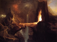 Expulsion: Moon and Firelight by Thomas Cole