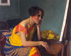 Femme au chevalet by Félix Vallotton