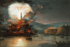 Fireworks in honor of Catherine II in 1787 by Jan Bogumi Plersz