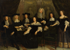 Five regents and two regentesses of the Spin and New Workhouse by Jan de Baen