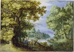 Forest Landscape with Flight into Egypt by Jan Brueghel the Younger