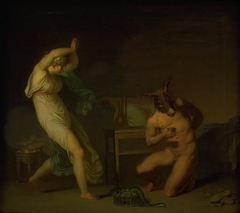 Fotis sees her Lover Lucius Transformed into an Ass. Motif from Apeleius' The Golden Ass by Nicolai Abildgaard