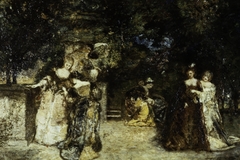 Garden Party by Adolphe Joseph Thomas Monticelli