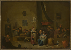 Genre scene in a tavern by Hubert van Ravesteyn