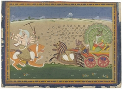 Gevecht tussen Durga en Nicumba by Unknown Artist