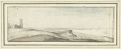 Gezicht van Muiderberg op Weesp, Muiden en Amsterdam by Wenceslaus Hollar