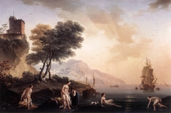 Girls Bathing at the Seaside by Claude-Joseph Vernet