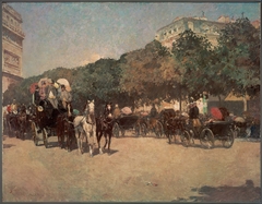 Grand Prix Day by Childe Hassam