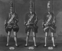 Grenadiers, 1st Royal, 2nd Queen's and 3rd Regiments of Foot, 1751 by David Morier