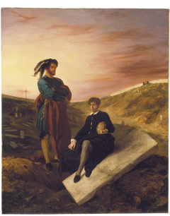 Hamlet and Horatio at the Cemetery by Eugène Delacroix