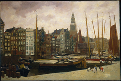 Het Damrak te Amsterdam by George Hendrik Breitner