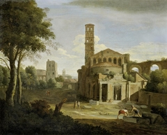 Italian Ruins Landscape by Sebastiano Ricci