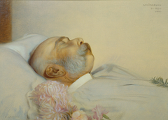 Kaiser Franz Joseph I. auf dem Sterbebett by Franz von Matsch