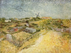 Kitchen Gardens on Montmartre by Vincent van Gogh