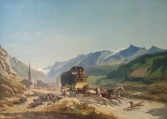 La Diligence à Lanslebourg by Louis Guy