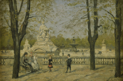 La place de la Concorde, vue de la terrasse des Tuileries by Anonymous