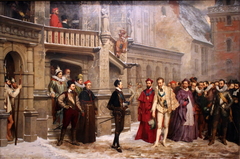 La Rencontre d'Henri III et du duc de Guise by Pierre-Charles Comte by Pierre Charles Comte