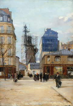 La statue de la Liberté de Bartholdi, dans l'atelier du fondeur Gaget, rue de Chazelles by Paul Joseph Victor Dargaud