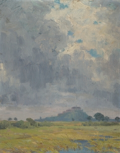 Landscape with a Castle by Lajos Csordák