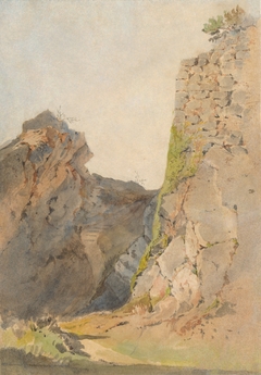 Landscape with Castle Ruins by László Mednyánszky