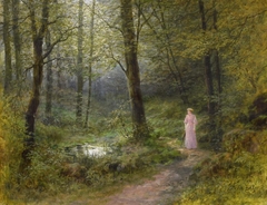 Landscape with Figure by Wilhelm Bröker