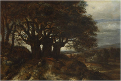 Landscape with three pollard willows by Jan Lievens