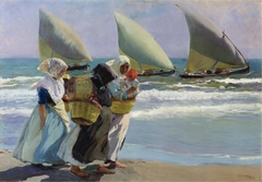 Las tres velas by Joaquin Sorolla y Bastida