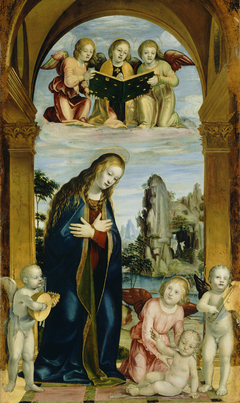 Madonna Adoring the Child with Musical Angels by Bernardo Zenale