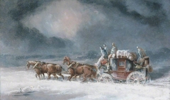 Mail Coach in a Snowstorm by Charles Cooper Henderson