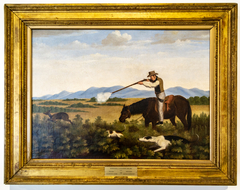 Man shooting a duiker by Wilhelm Langschmidt