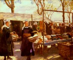 Marché à Concanrenau by Joseph-Félix Bouchor